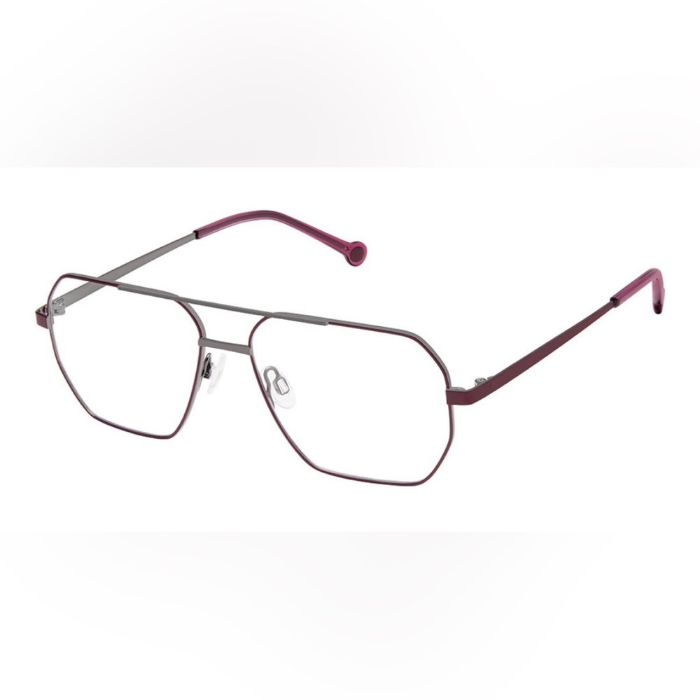 Aviator Elegant Women's Glasses in Pink Metal Frame with Progressive -3.50 +1.50